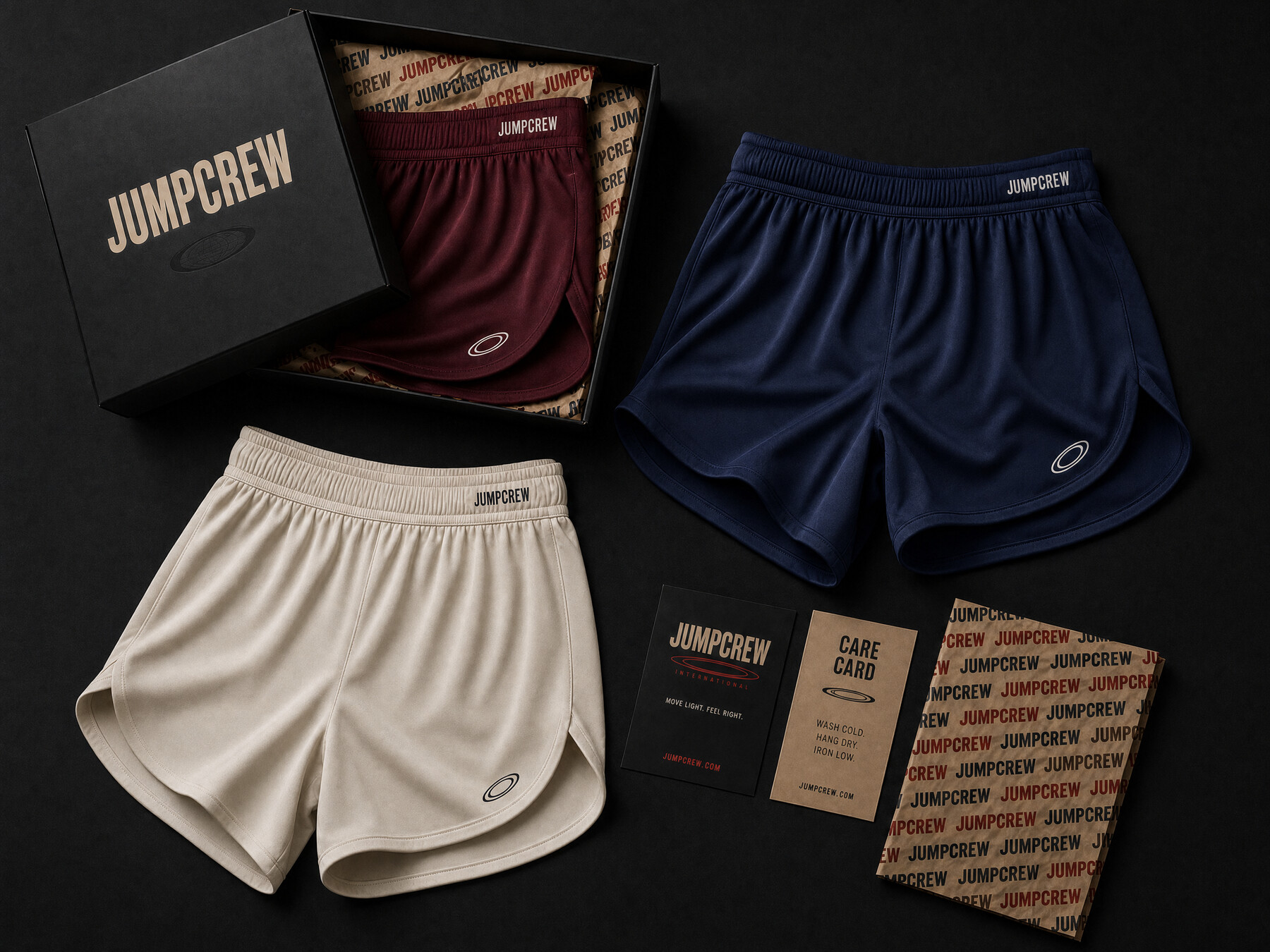 JUMPCREW Dylan Short in maroon, navy, and cream stretch knit